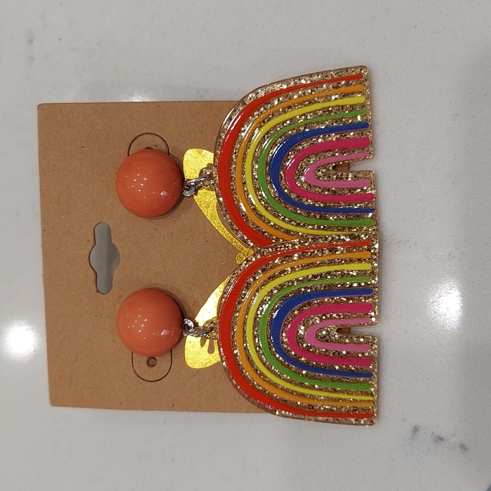 Glitter Rainbow Earrings
